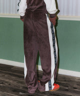 [NF] VELOUR WIDE TRACK PANTS (BROWN)_F23ZC862