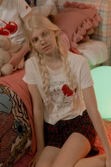 ウィッティバニートムボーイスケッチTシャツ / WITTY BUNNY TOMBOY SKETCH T-SHIRT [IVORY]