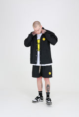 SMILE HALF PANTS (BLACK) (6699087167606)