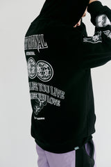 ロゴフーディ / BSR2223FWPO012 BS MULTI LOGO HOODIE BLACK
