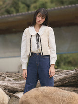 Petite Ribbon Knit Vest (2colors)