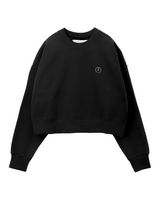 プリントクロップドスウェット/Print Cropped Sweat-BLACK