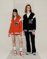 M PATCH VARSITY CARDIGAN BLACK (6691449143414)