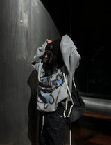 [UNISEX] ウールナッピングフラワーオーバーサイズフィットスウェットシャツ