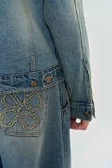FLOWER DENIM JACKET