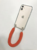 ハンドメイドフォンストラップ(ケースなし)/handmade phone strap - orange