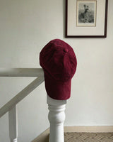 CAT HUMAN LOVE CORDUROY BALL CAP_BURGUNDY
