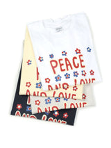 Peace and love short sleeve T-shirts heather ivory (6594389508214)