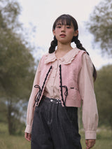 Petite Ribbon Knit Vest (2colors)