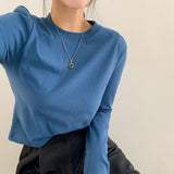 [BELLIDE MADE] MULTI-Half CROPED PLAIN LONG SLEEVE