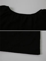 [SHOPPERMADE] ラブリーストラップ半袖ブラウス (2color)