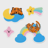 RAINBOW TIGER 4PCS STICKERS (6538525802614)