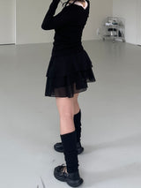 バレリーナカンカンシフォンスカート / ballerina cancan chiffon skirt