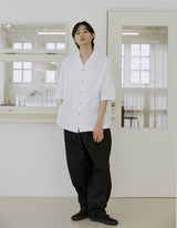ユニセックスフォールディングシャツ/unisex folding shirts white