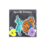 OOPS & HEY TIGER 4PCS STICKERS (6538533011574)