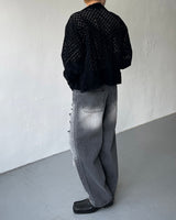 ダークブルービンテージワイドデニム / TR2423 Dark Blue Vintage Wide Denim (XS ~ L)