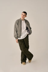 VINTAGE WASHED RIDER JACKT-CHARCOAL