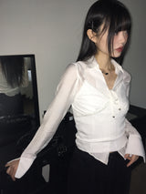 ボールデンバレエコアストラップシャツブラウス