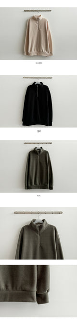 Lecce Cozy Fleece Half Zip-Up Sweatshirt