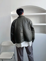 ASCLO Quilting Leather Jacket (2color) (6660639686774)