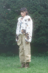 MIXED CAT FUR JACKET (WHITE)