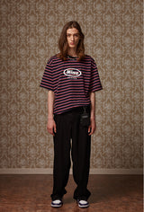 Multi stripe T - Pink (4622114848886)