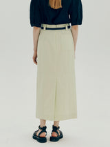 ステッチHラインロングスカート / Stich H-line long skirt - Mint