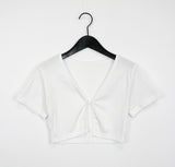 ワンボタンショートスリーブTシャツ/One Button Short Sleeve T-shirt (5color)