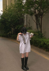 [Bellide made/Short, Long] キャンディ半袖シャツドレス