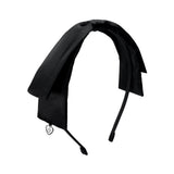SATIN RIBBON HAIRBAND _ BLACK