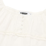 チェリーレーススクエアネックブラウス / CHERRY LACE SQUARE NECK BLOUSE [WHITE]
