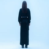 クロスラップスカートパンツ/1 0 cross wrap skirt pants - BLACK