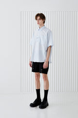 DOBLE HOLDER STRIPE HALF SHIRT SKY BLUE (6566862880886)