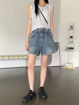 マネウォッシングデニムパート3ショーツショートパンツ / Mane Washing Denim Part 3 Shorts Short Pants