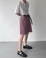 ピグメントバルミューダカッティングデニム / MG713 Pigment Bermuda Cutting Denim (3 colors)