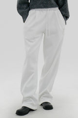 カラーコンビネーションレタリングブラッシュトレーニングパンツ / Color combination lettering brushed training pants (3color)