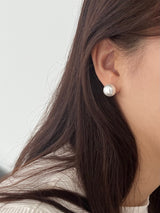 c(silver925) 12mm パール・イヤリング