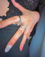 [Twice Jeongyeon] Layered white pearl ring