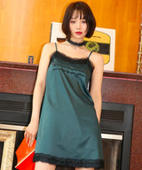 レタリングレースドレス / lettering lace dress (4506533396598)