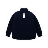[UNISEX] HAND MUFF Navy Faux-Shearling Jacket (Navy) (6656100925558)