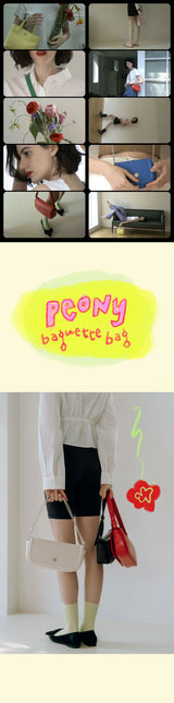 Peony Baguette Bag_Black