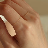 14K gold basic chain ring (6679695786102)