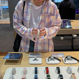 ASCLO トレンドオーバーフィットチェックシャツ