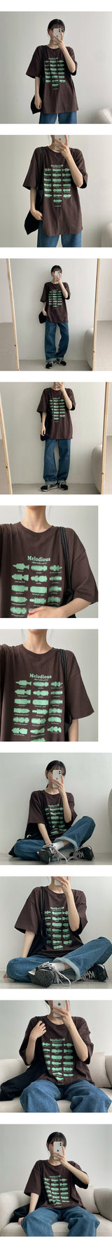 リズミックショートスリーブT / Rhythmic short-sleeved T-