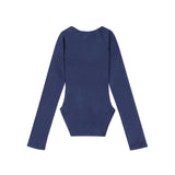 SQUARE NECK BOLERO TOP (Navy)