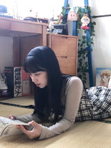 レイヤードロマンティックチェッカービスチェドレス