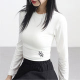 [NONCODE] New Dell Embroidery Crop T-shirt