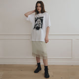 サテンレースミディスカート /Satin Lace midi skirt [3 Color]