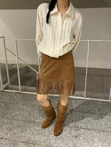 Lumiere string pintuck blouse 