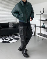 レザーボンディングジャンパー/PS Chief Leather Bonding Jumper (3 colors)